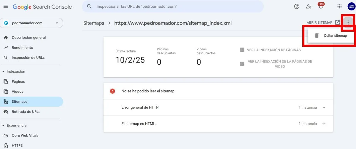 Cómo apagar un sitemap