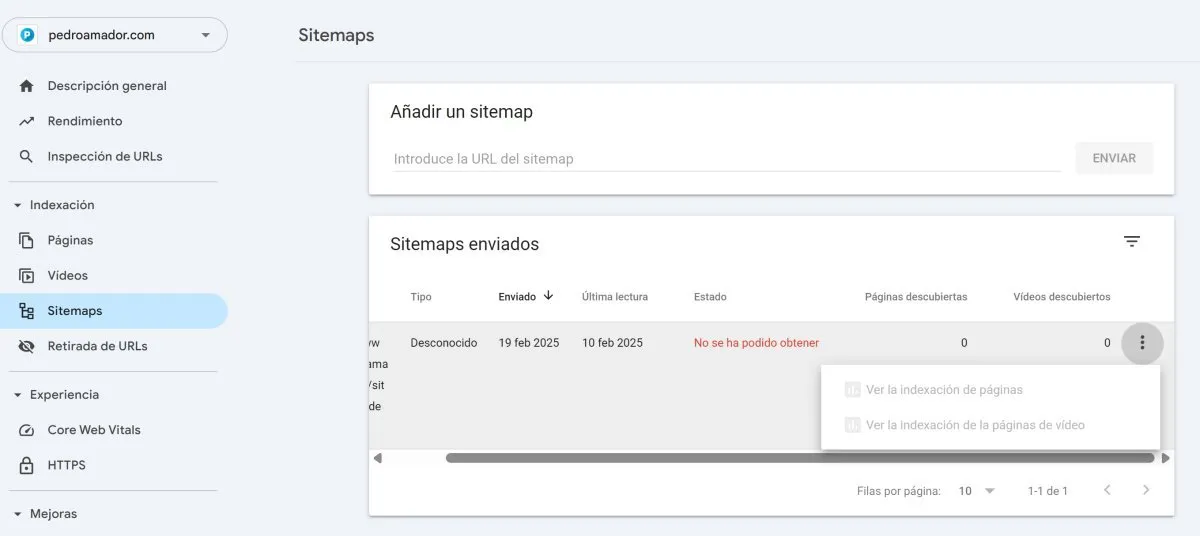 Cómo borrar un sitemap