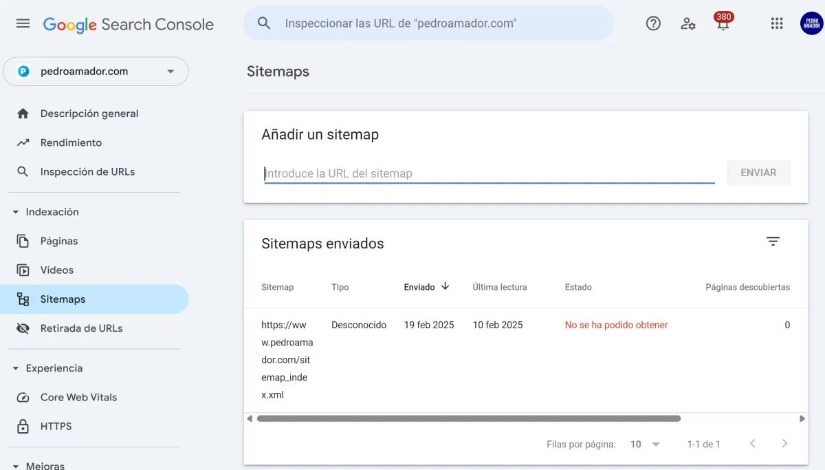 ejemplo de sitemap incorrecto